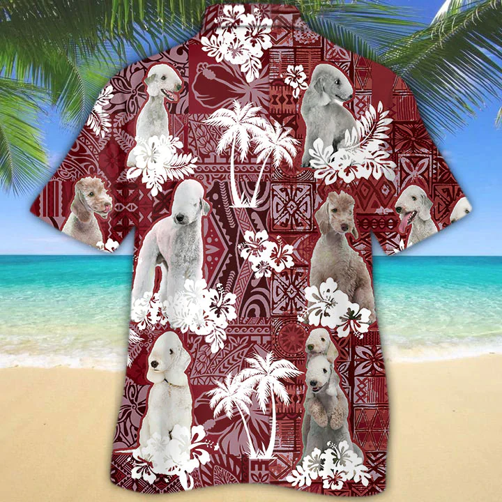 Bedlington Terrier Red Trendy Hawaiian Shirt, Trendy Hawaiian Shirt For Men, Women, Aloha Shirt For Summer
