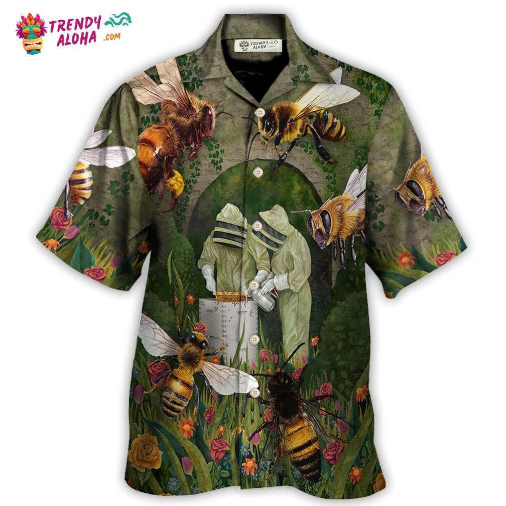 Bee Alert Beekeeper Vintage Style Hawaiian Shirt – Trendy Aloha Bee Alert Beekeeper Vintage Style Hawaiian Shirt – Trendy Aloha