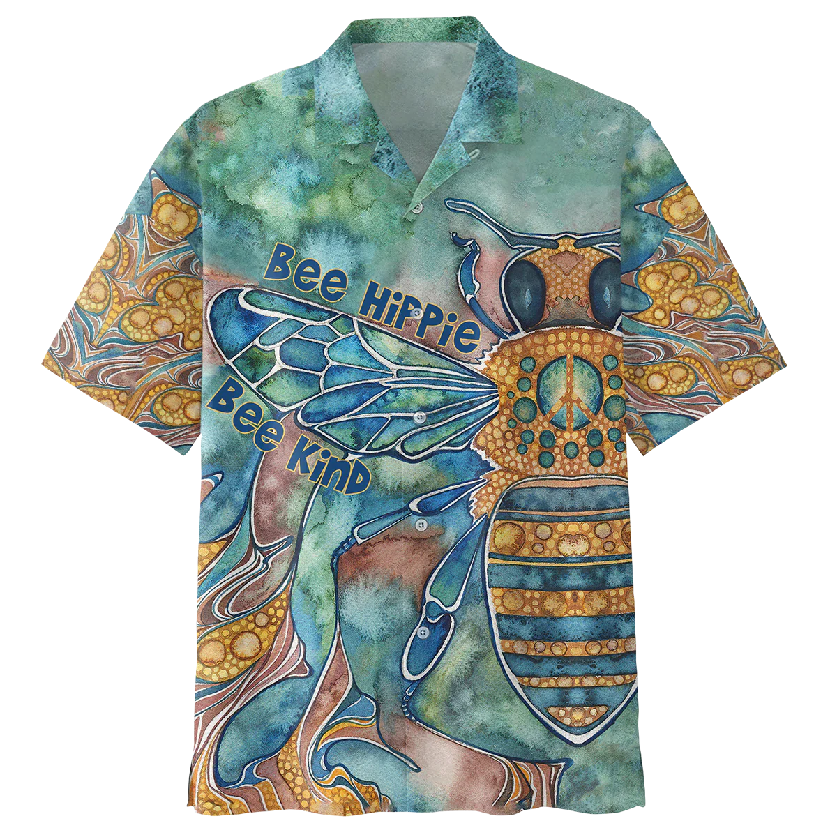 Bee Hippie Psychedelic Hippie Custome Trippy Shirt- Hippie Trendy Hawaiian Shirt Bee Hippie Psychedelic Hippie Custome Trippy Shirt- Hippie Trendy Hawaiian Shirt