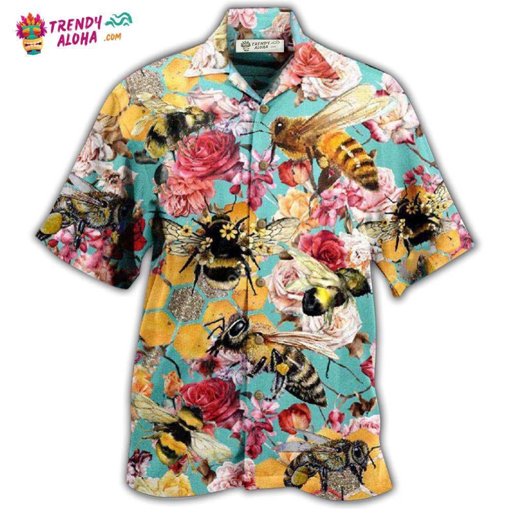 Bee Let Make Gorgeous Roses So Beautiful Hawaiian Shirt – Trendy Aloha Bee Let Make Gorgeous Roses So Beautiful Hawaiian Shirt – Trendy Aloha