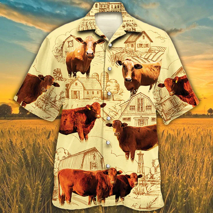 Beefmaster Cattle Lovers Farm Trendy Hawaiian Shirt, Farm Cow Short Sleeve Hawaiian Aloha Shirt For Men, Women Beefmaster Cattle Lovers Farm Trendy Hawaiian Shirt, Farm Cow Short Sleeve Hawaiian Aloha Shirt For Men, Women