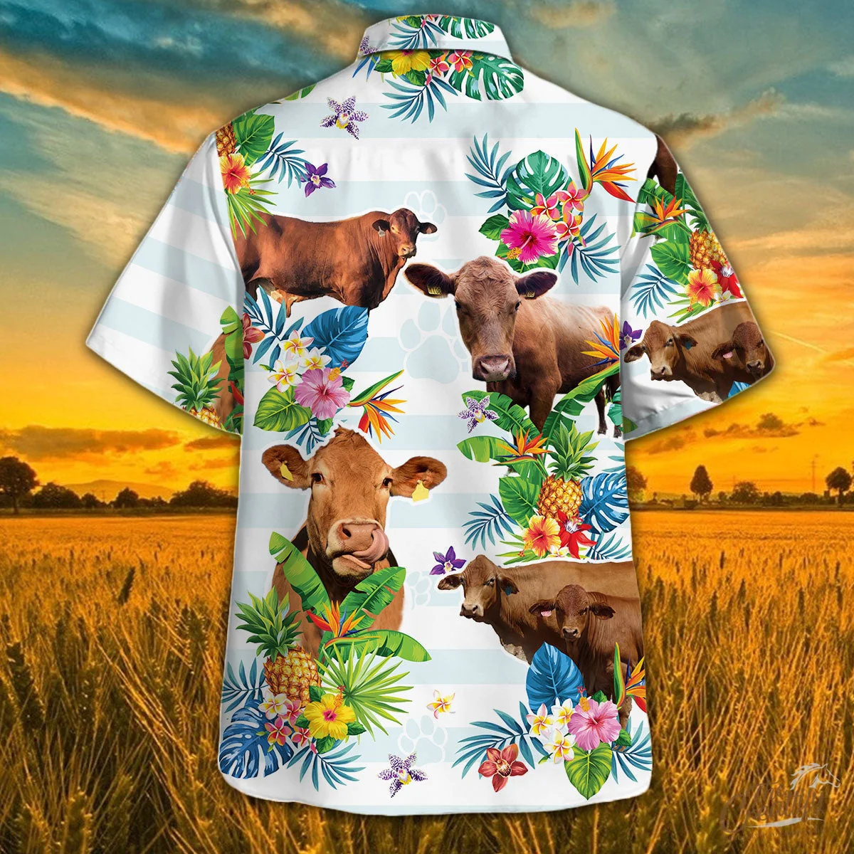 Beefmaster Cattle Tropical Flower Trendy Hawaiian Shirt Summer Gifts