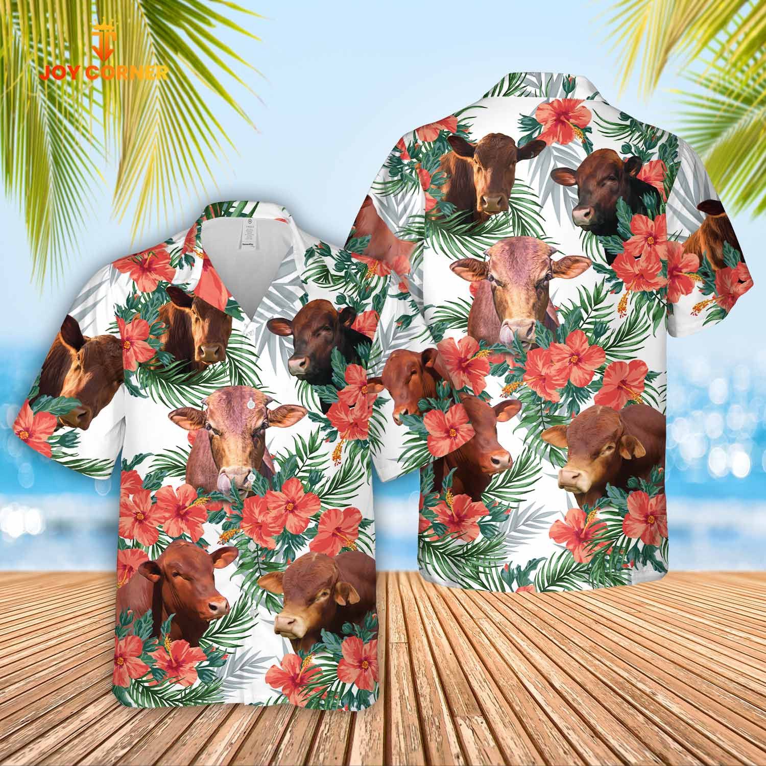 Beefmaster Hawaiian Shirt Flowers Design Premium Print And Quality Material