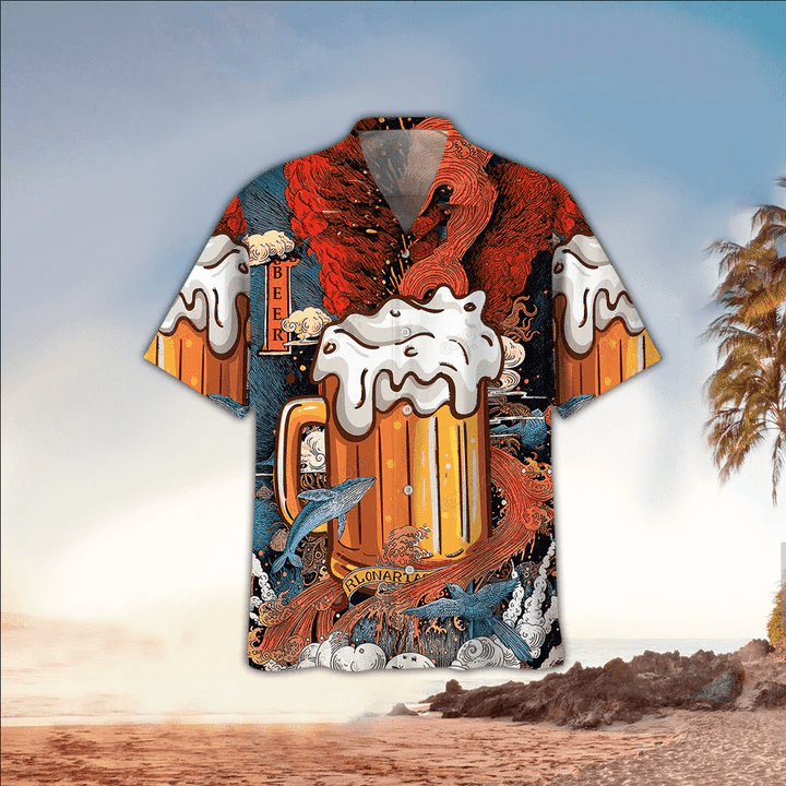 Beer Aloha Hawaii Shirt, Perfect Trendy Hawaiian Shirt For Beer Lover
