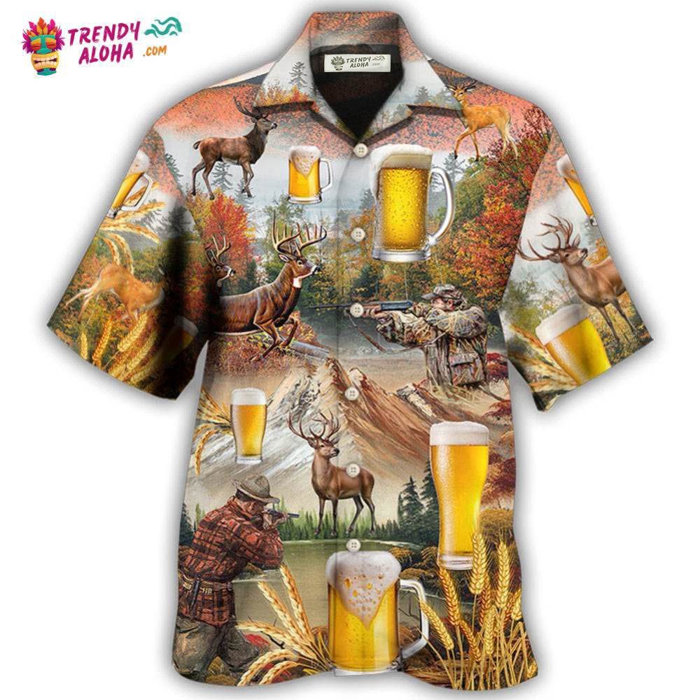 Beer And Hunting Deer Autumn Moutain Hawaiian Shirt – Trendy Aloha Beer And Hunting Deer Autumn Moutain Hawaiian Shirt – Trendy Aloha