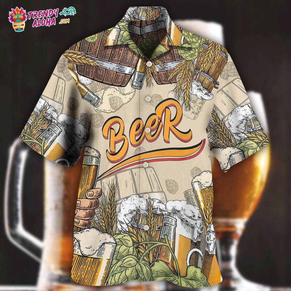 Beer Born To Drink Hawaiian Shirt – Trendy Aloha