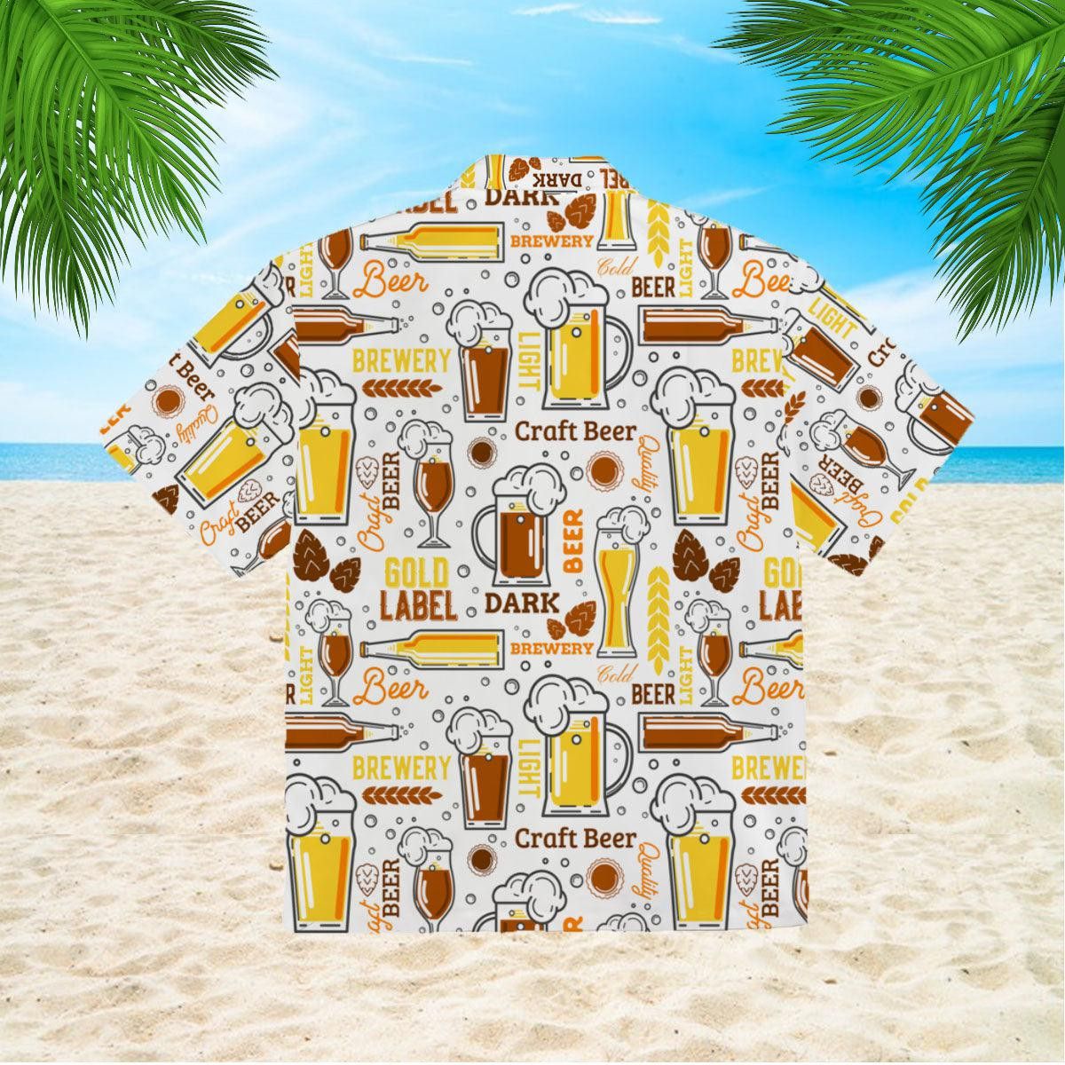 Beer Born To Drink Trendy Hawaiian Shirt