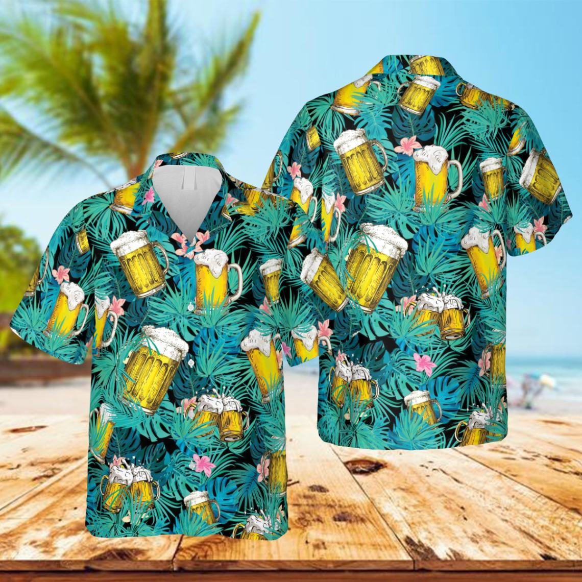 Beer, Brewery Green Hawaii Shirt, Bar Shirt