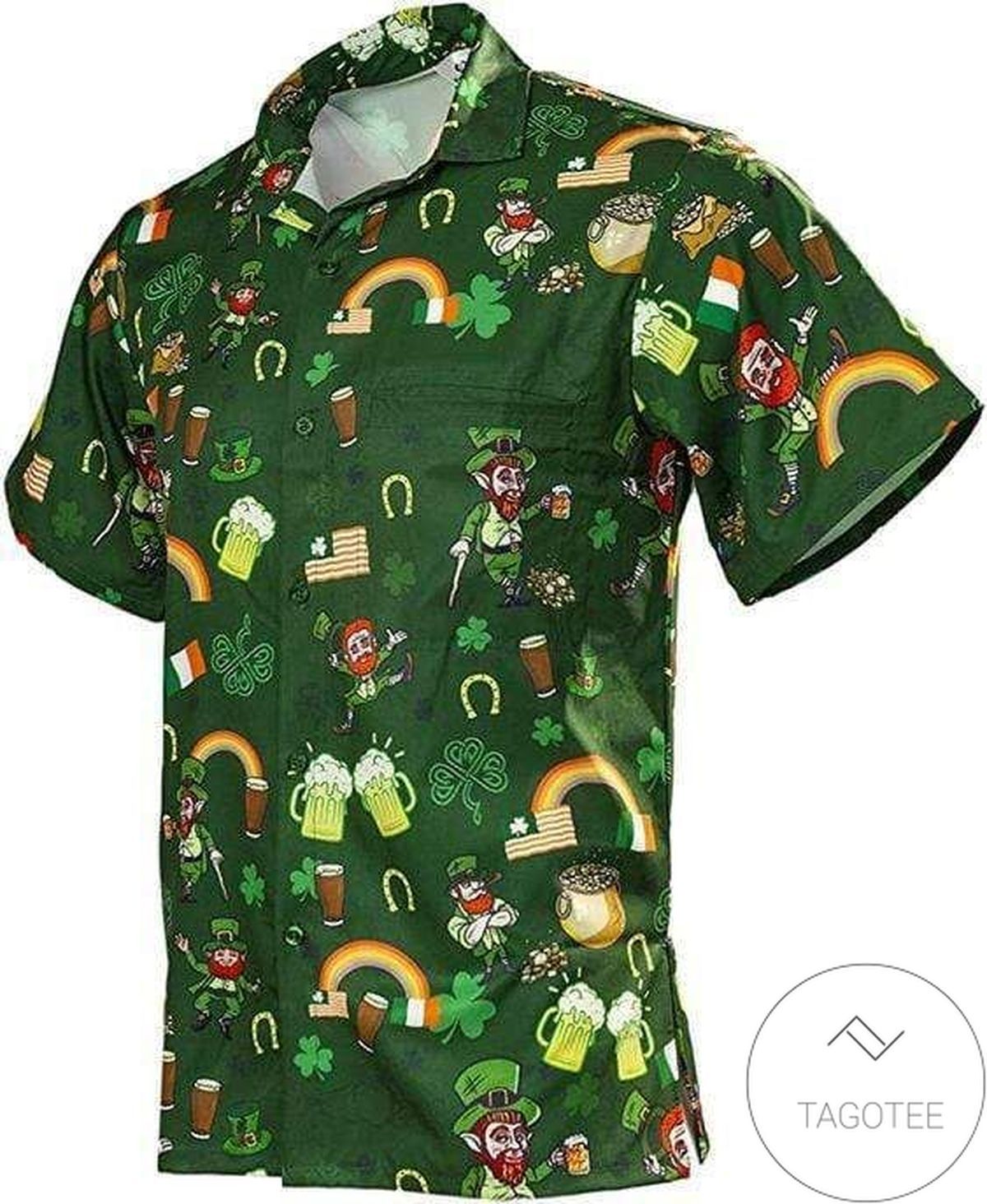 Beer Celebrating St Patricks Day Design Hawaiian Shirt Elegance Tropical