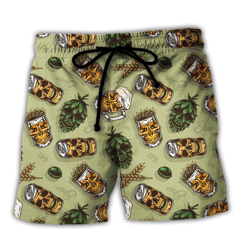Beer Favorite Bassic Background Trendy Aloha Hawaiian Beach Shorts