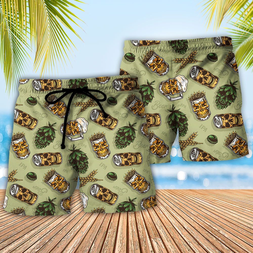 Beer Favorite Bassic Background Trendy Aloha Hawaiian Beach Shorts