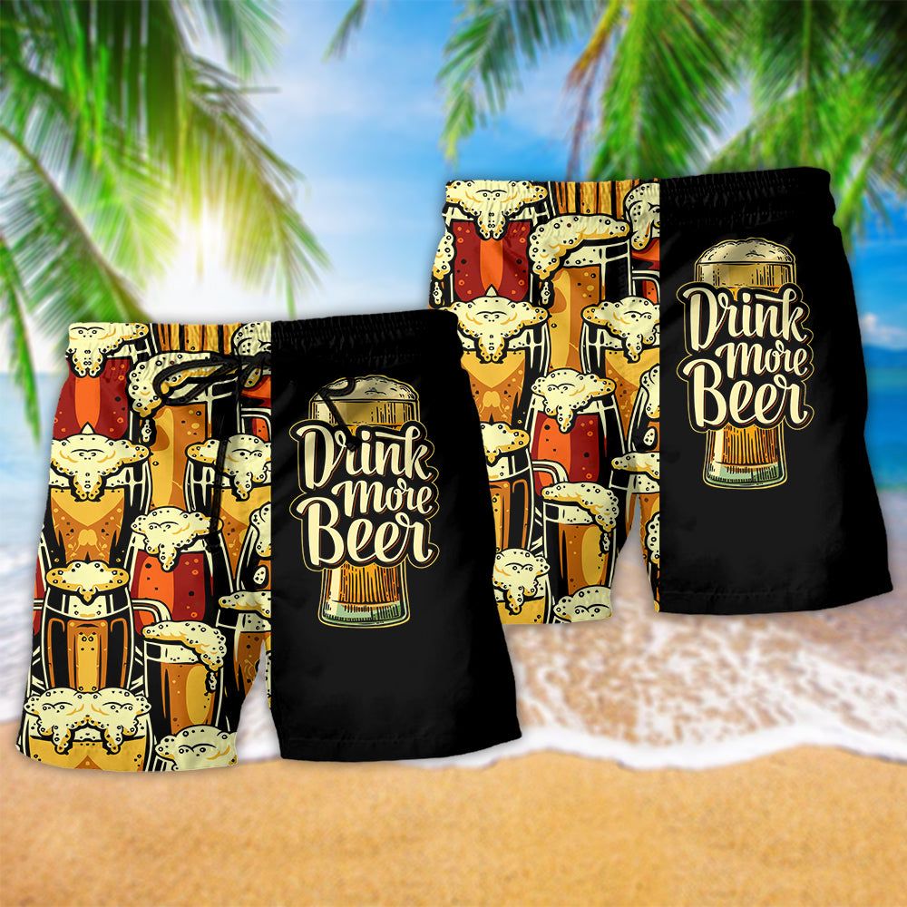 Beer Favorite Colorful Trendy Aloha Hawaiian Beach Shorts