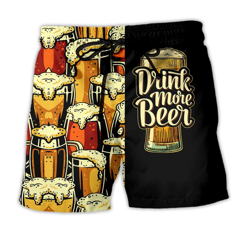 Beer Favorite Colorful Trendy Aloha Hawaiian Beach Shorts