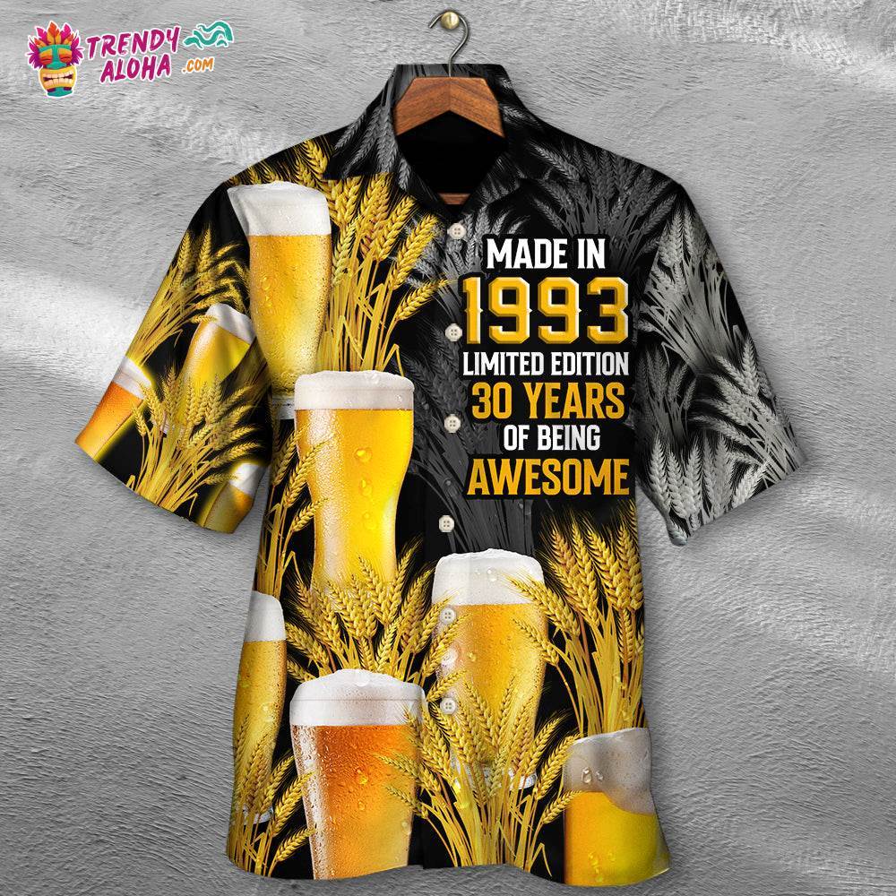Beer Happy Drinking Beer Made In 1993 Hawaiian Shirt – Trendy Aloha