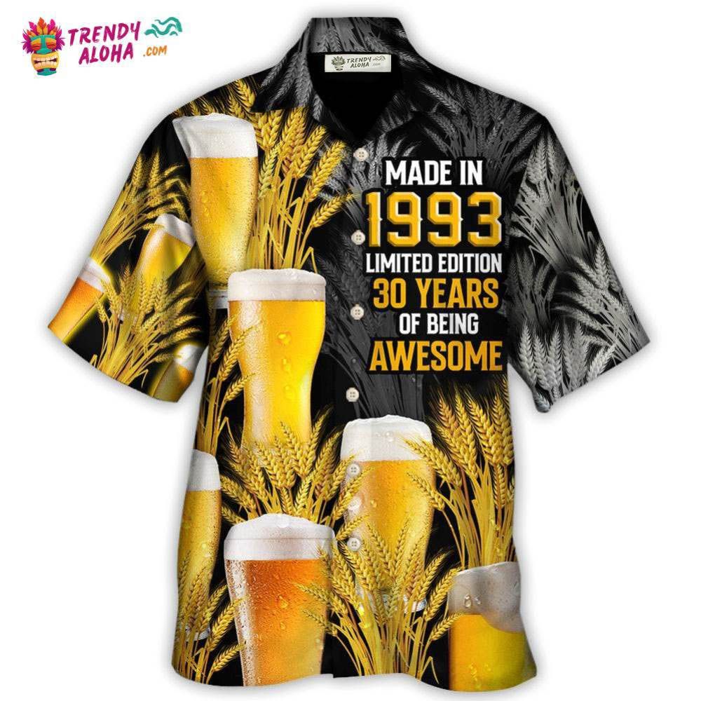 Beer Happy Drinking Beer Made In 1993 Hawaiian Shirt – Trendy Aloha Beer Happy Drinking Beer Made In 1993 Hawaiian Shirt – Trendy Aloha
