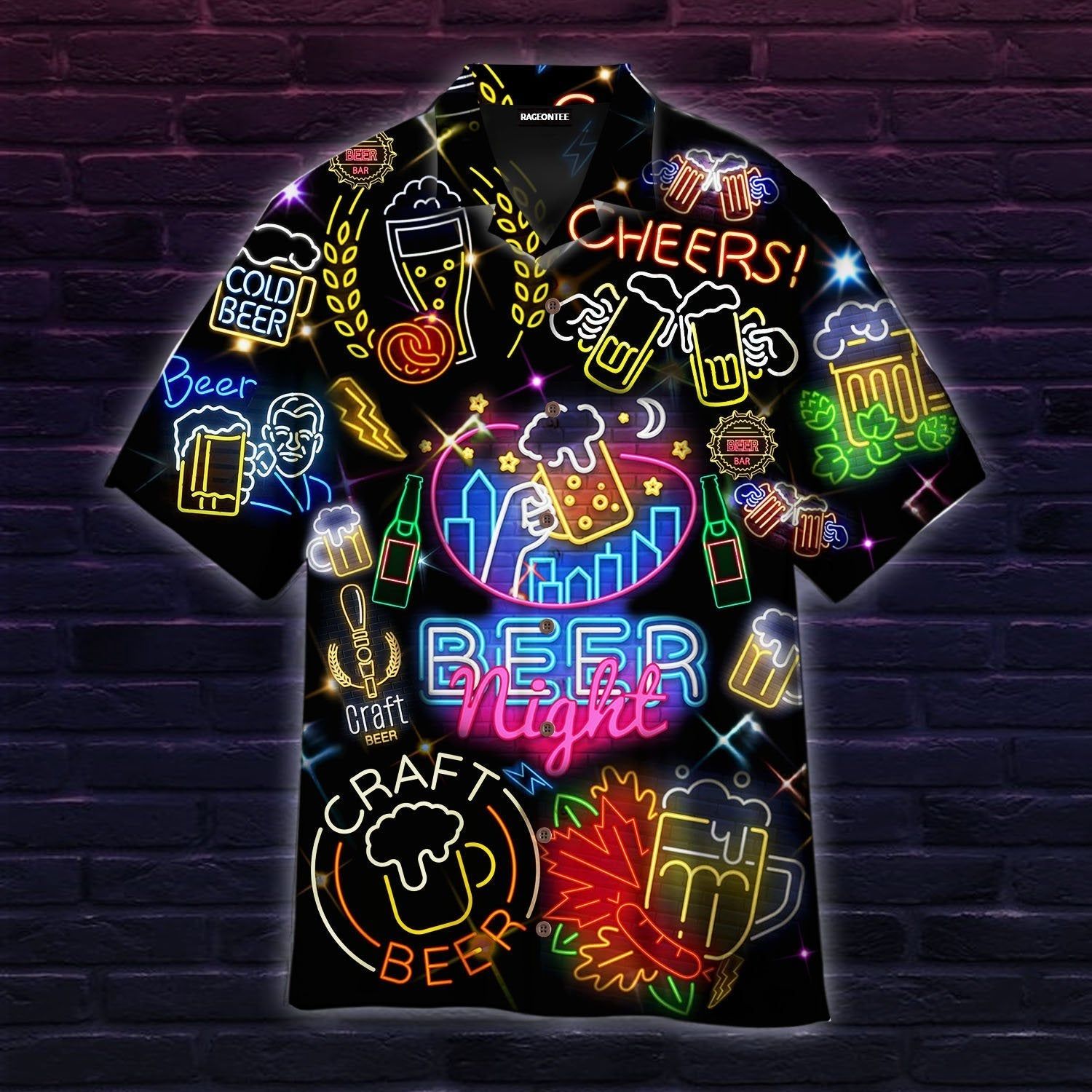 Beer Hawaiian Shirt Draft Beer Cold Beer Noen Light Black Aloha Shirt