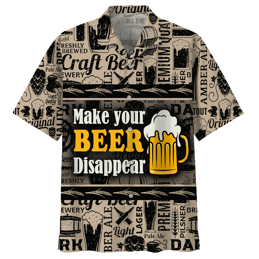Beer Hawaiian Shirt Make Your Beer Disappear Aloha Shirt Beer Hawaii Shirt