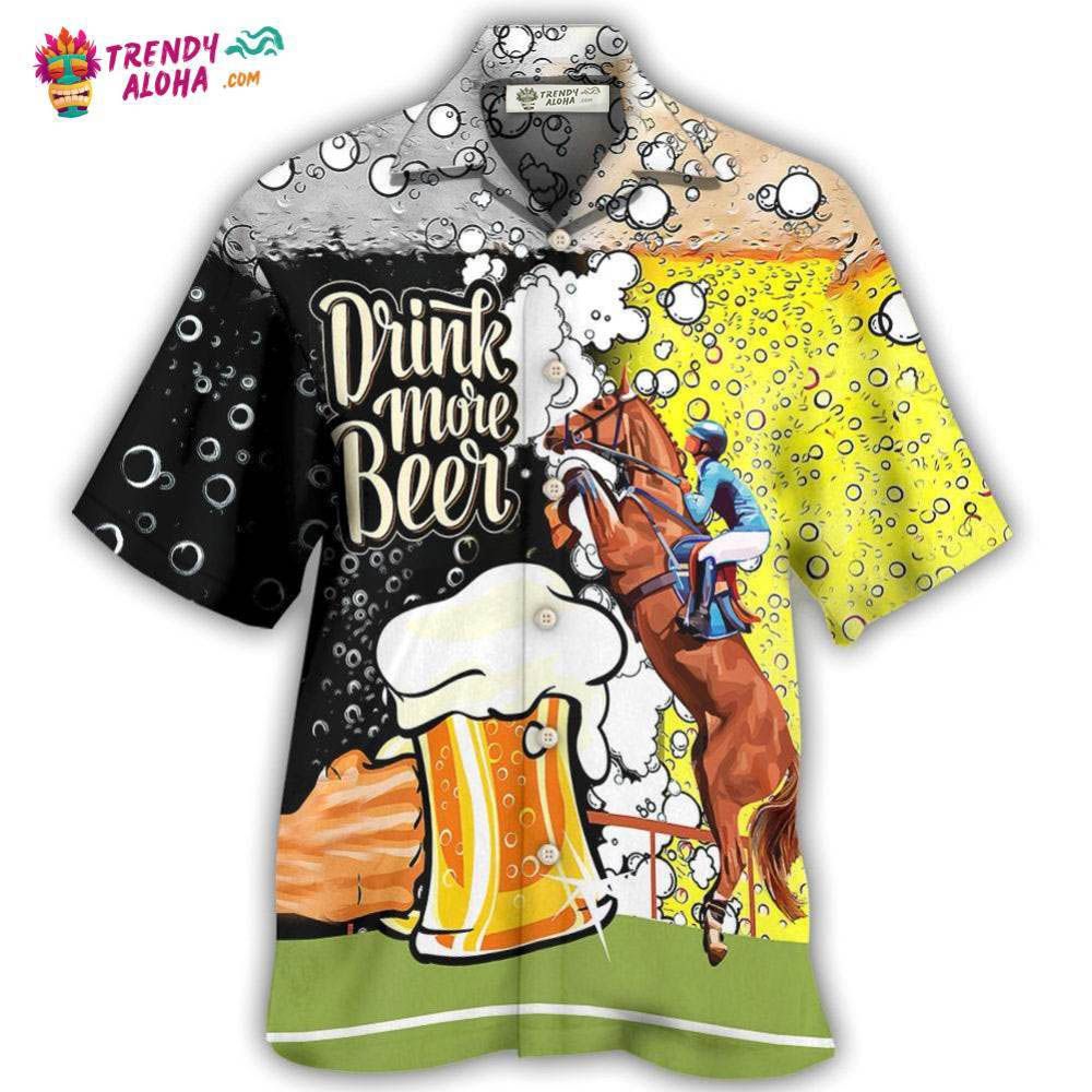 Beer Horse Racing Drink More Beer Hawaiian Shirt – Trendy Aloha Beer Horse Racing Drink More Beer Hawaiian Shirt – Trendy Aloha