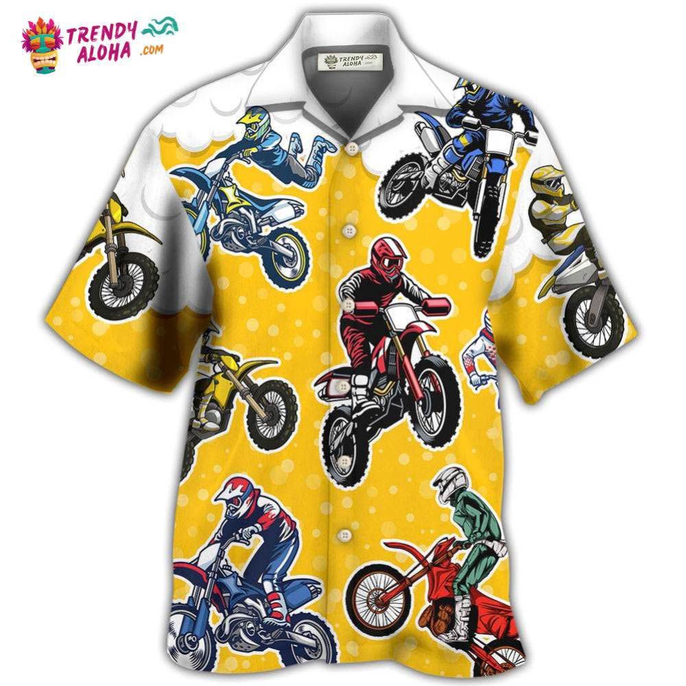 Beer I Like Beer And Motocross Style Hawaiian Shirt – Trendy Aloha