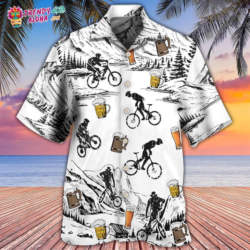 Beer I Like Beer And Moutain Bikes Hawaiian Shirt – Trendy Aloha