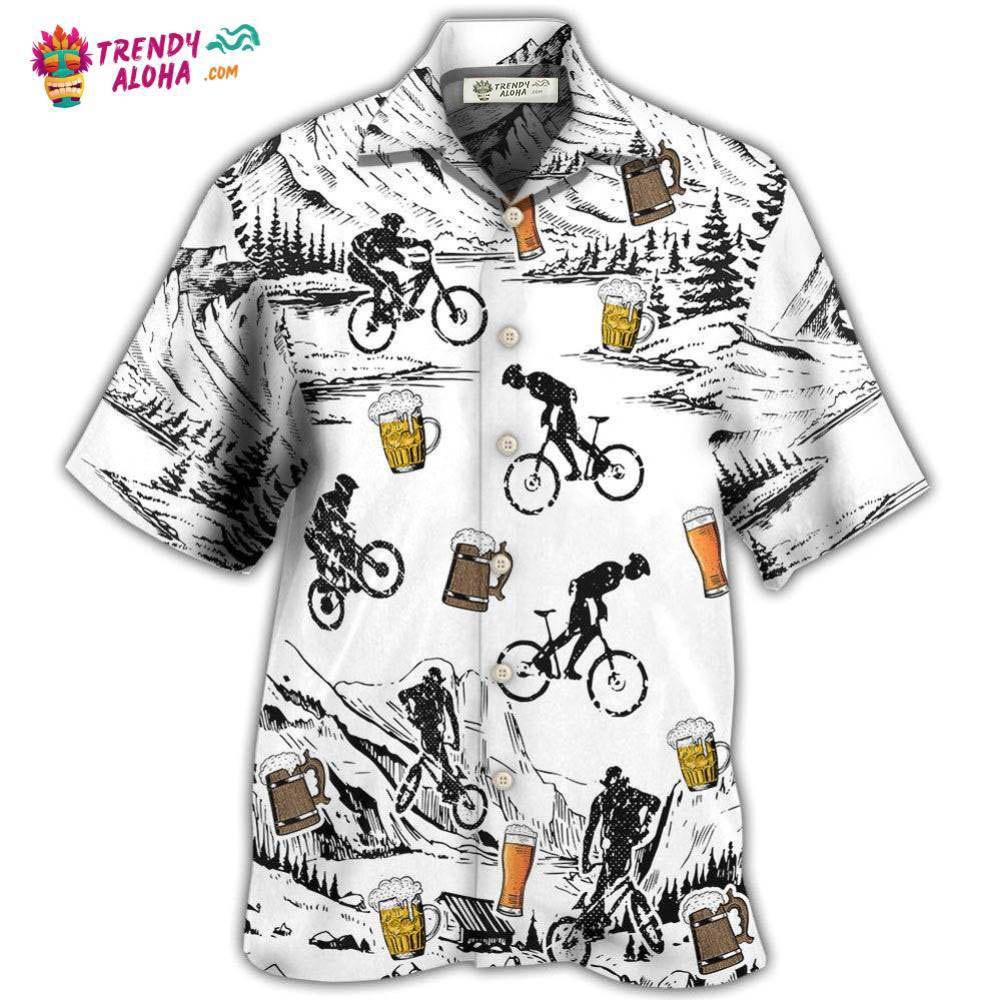 Beer I Like Beer And Moutain Bikes Hawaiian Shirt – Trendy Aloha