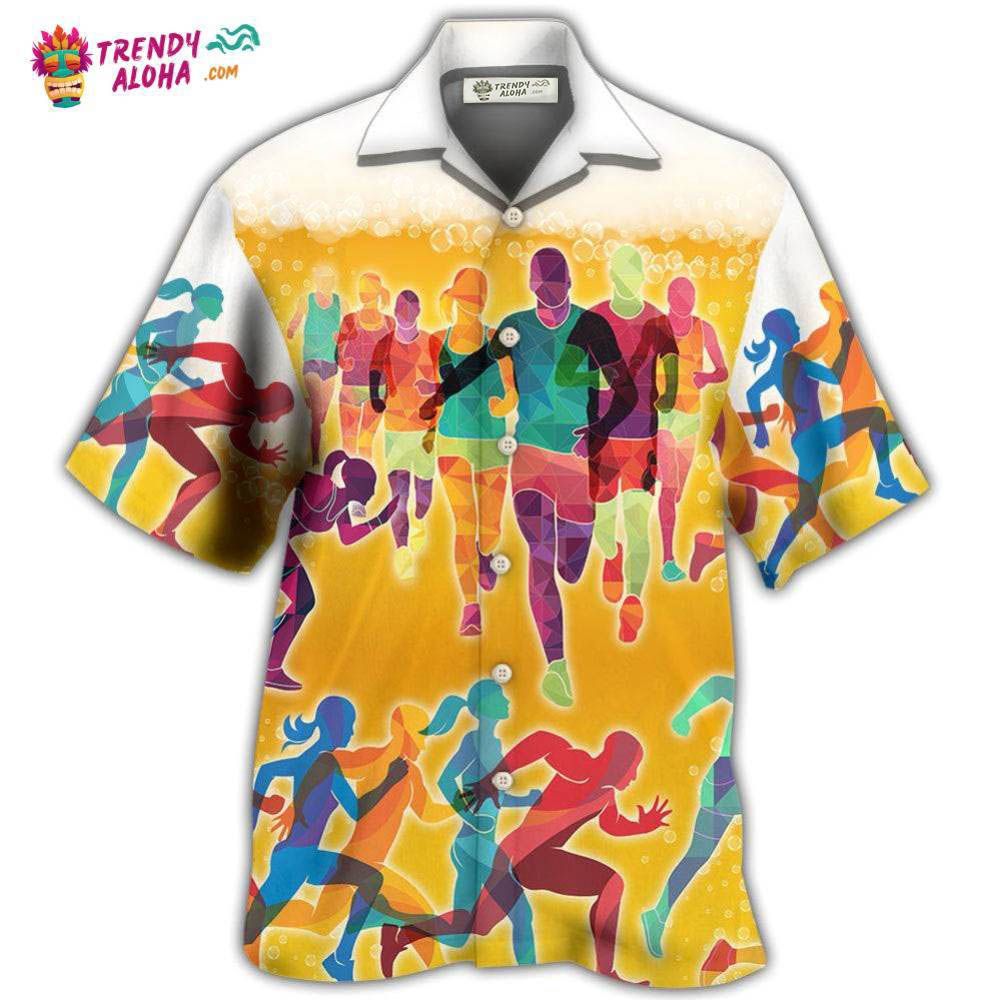 Beer I Like Beer And Running Hawaiian Shirt – Trendy Aloha