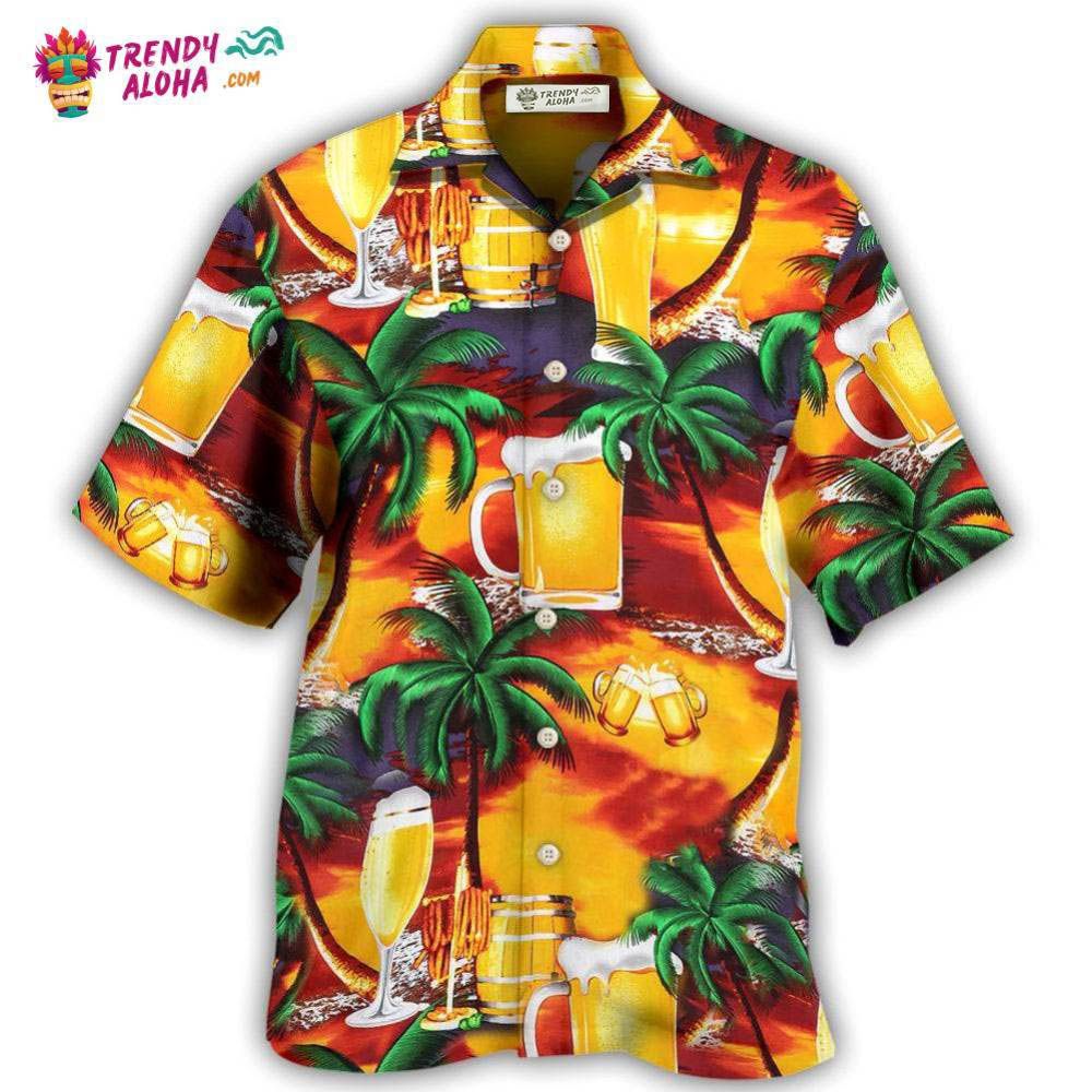 Beer In Paradise Tropical Hawaiian Shirt – Trendy Aloha Beer In Paradise Tropical Hawaiian Shirt – Trendy Aloha