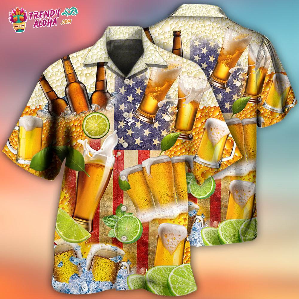 Beer Independence Day America Hawaiian Shirt – Trendy Aloha