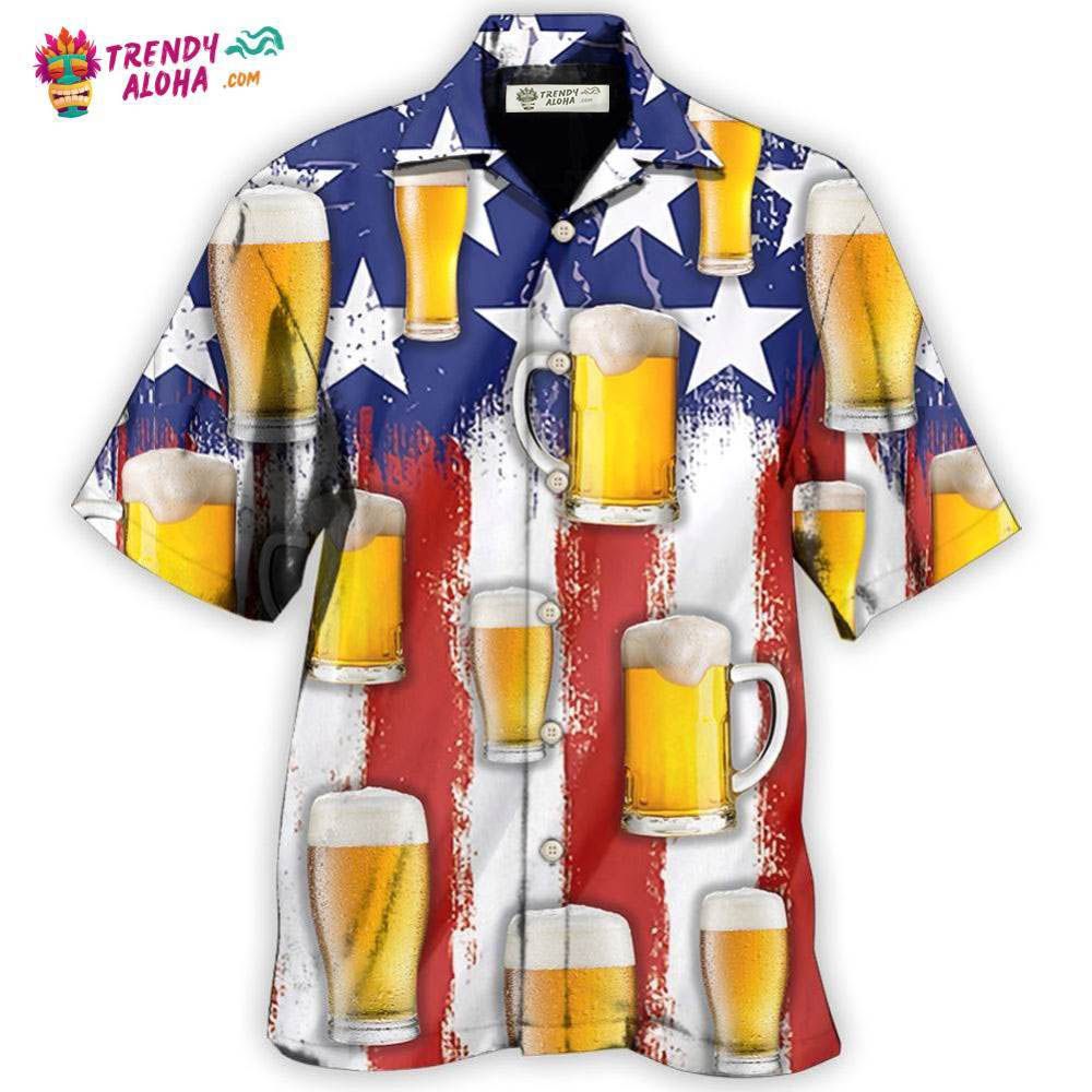 Beer Independence Day Happy Hawaiian Shirt – Trendy Aloha Beer Independence Day Happy Hawaiian Shirt – Trendy Aloha