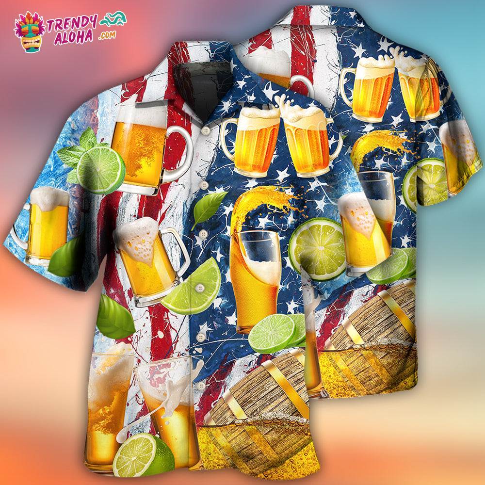 Beer Independence Day Hawaiian Shirt – Trendy Aloha