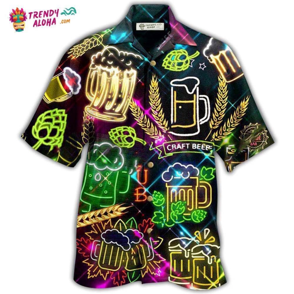 Beer It’S Beer O’Clock Neon Style Hawaiian Shirt – Trendy Aloha Beer It’S Beer O’Clock Neon Style Hawaiian Shirt – Trendy Aloha