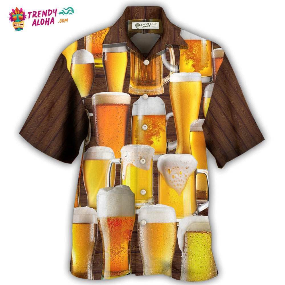 Beer It’S Time For Beer Hawaiian Shirt – Trendy Aloha