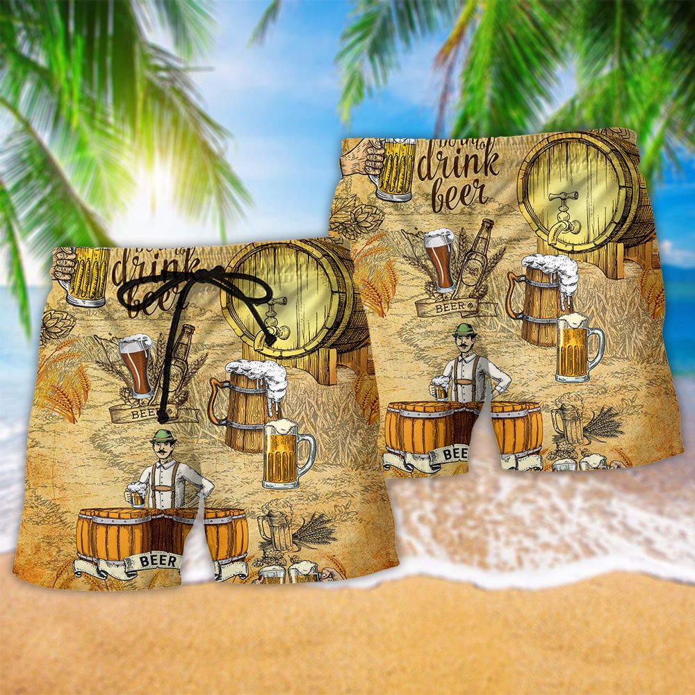 Beer Life Is Better With Beer Trendy Aloha Hawaiian Beach Shorts