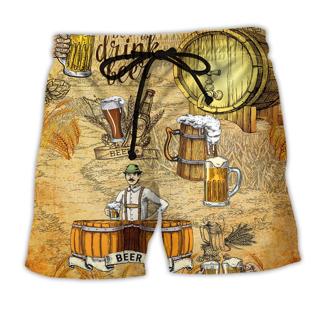 Beer Life Is Better With Beer Trendy Aloha Hawaiian Beach Shorts