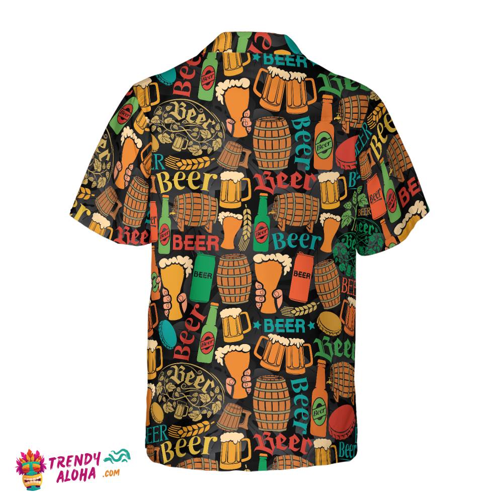 Beer Mug Pattern Hawaiian Shirt
