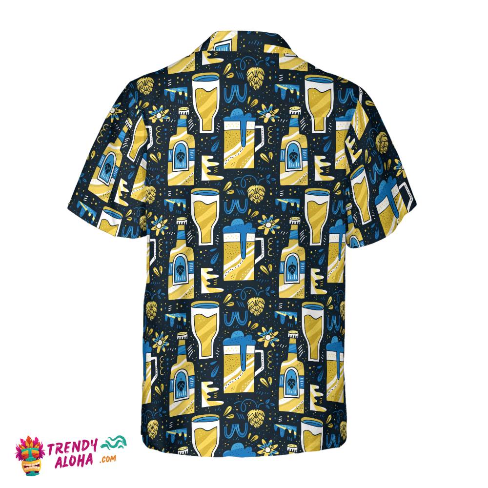 Beer Pattern Hawaiian Shirt