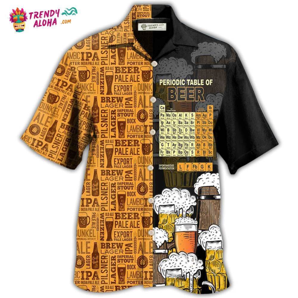 Beer Periodic Table Of Beer Hawaiian Shirt – Trendy Aloha Beer Periodic Table Of Beer Hawaiian Shirt – Trendy Aloha