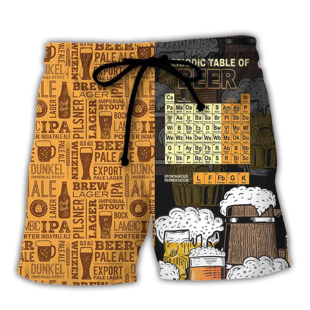 Beer Periodic Table Of Beer Trendy Aloha Hawaiian Beach Shorts