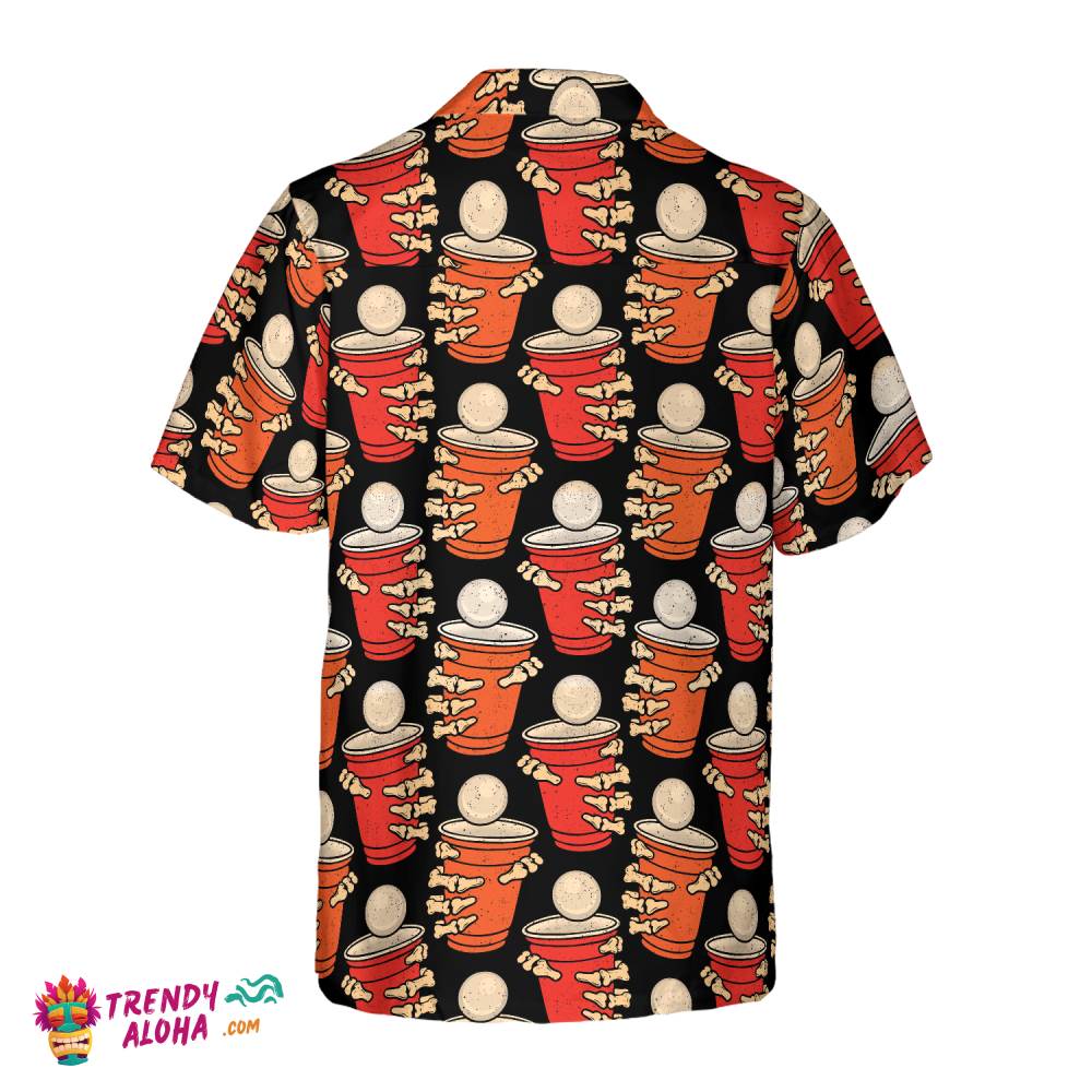 Beer Pong Halloween Party Hawaiian Shirt