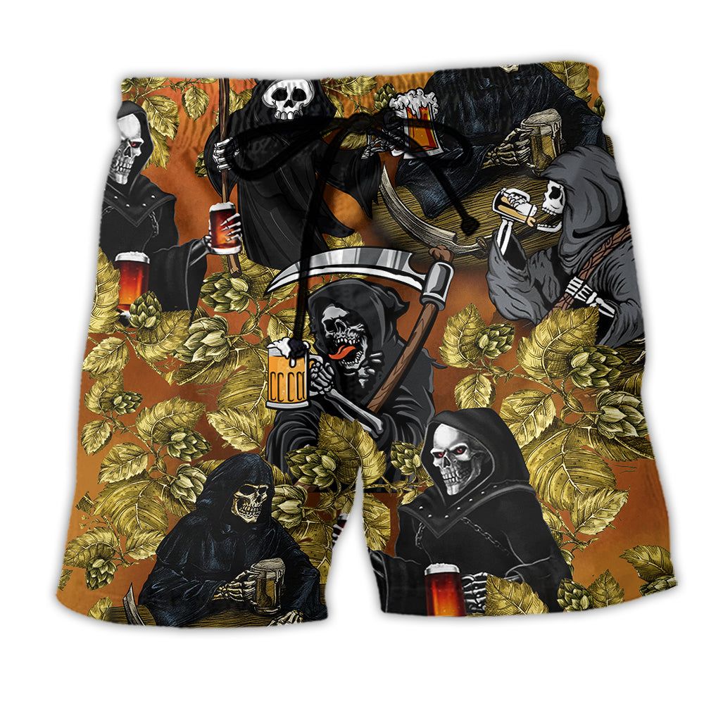 Beer Relax I Am Just Here For The Beer Trendy Aloha Hawaiian Beach Shorts
