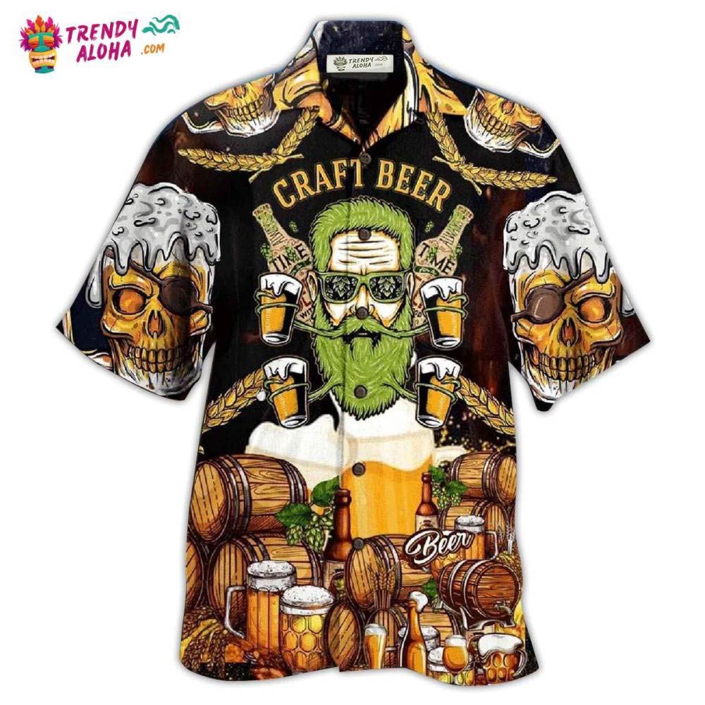 Beer Skull Craft Beer Hawaiian Shirt – Trendy Aloha Beer Skull Craft Beer Hawaiian Shirt – Trendy Aloha