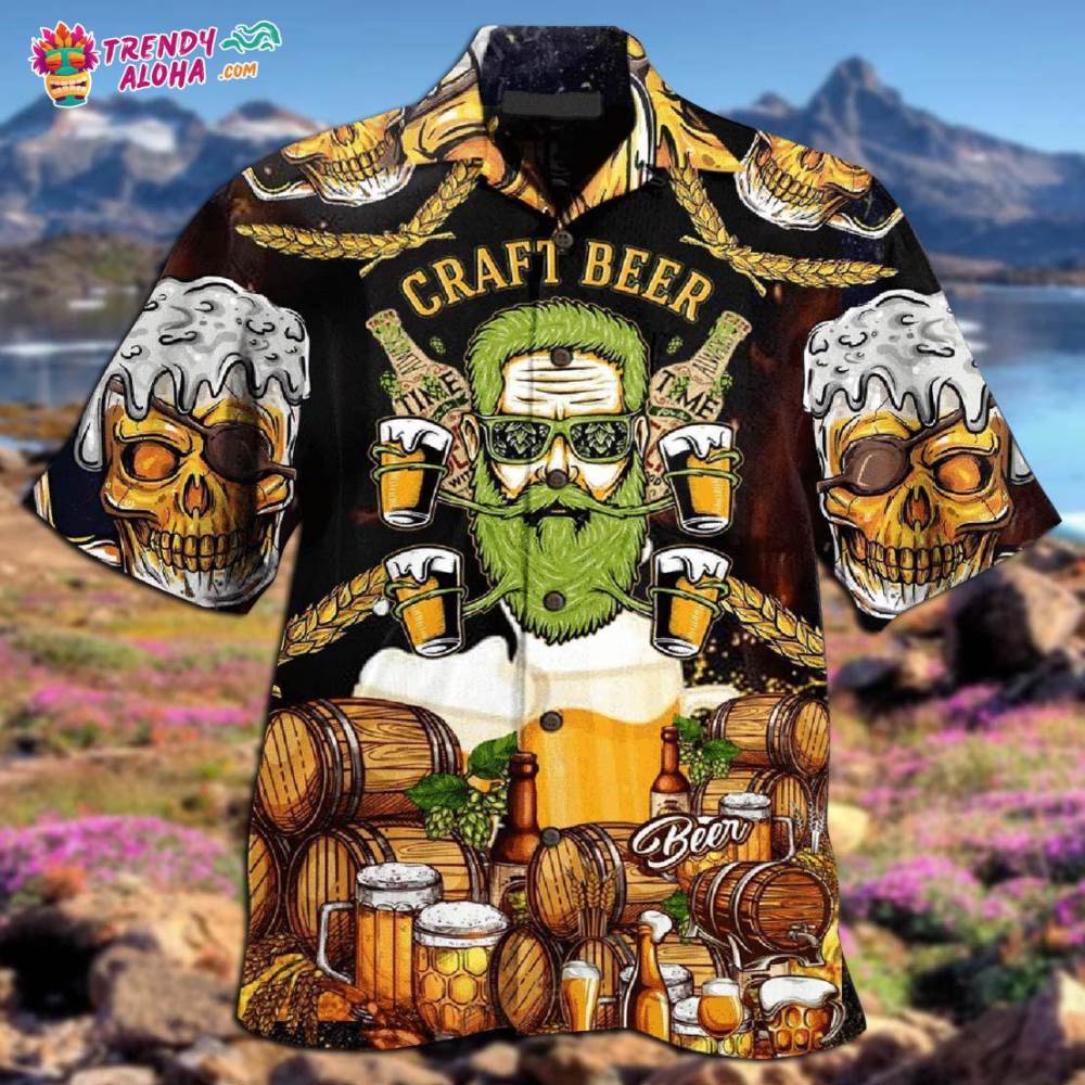 Beer Skull Craft Beer Hawaiian Shirt – Trendy Aloha