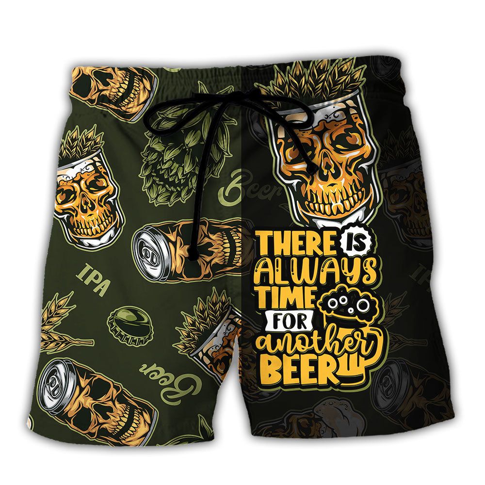 Beer There Is Always Time For Another Beer Trendy Aloha Hawaiian Beach Shorts