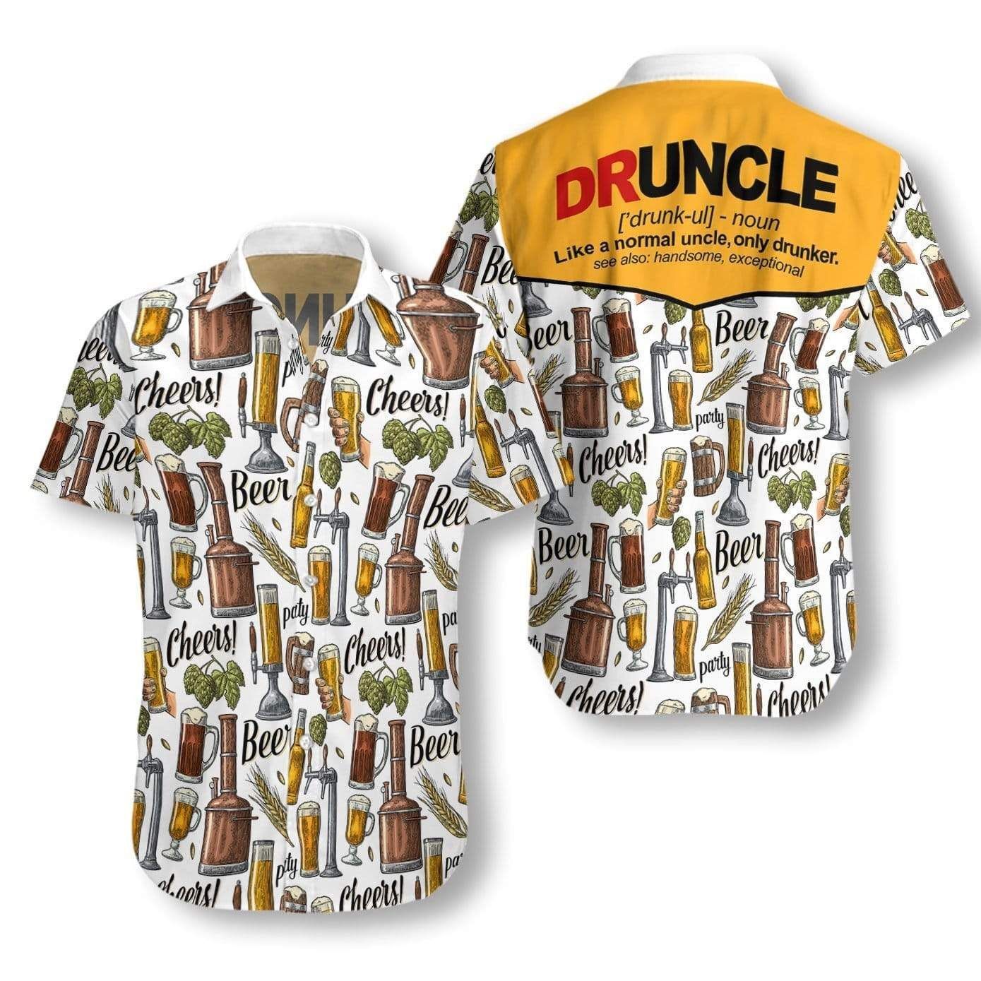 Beer Trendy Hawaiian Shirt Druncle Beer And Foods Aloha Shirt Beer Hawaii Shirt