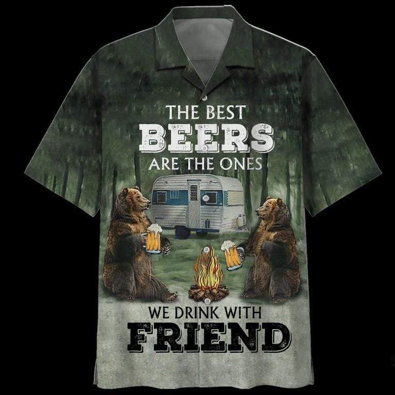 Beer Trendy Hawaiian Shirt The Best Beers Is The Ones We Drink With Friends Aloha Shirt Beer Hawaii Shirt