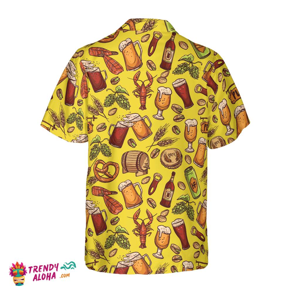 Beer Yellow Hawaiian Shirt Hawaiian Shirt