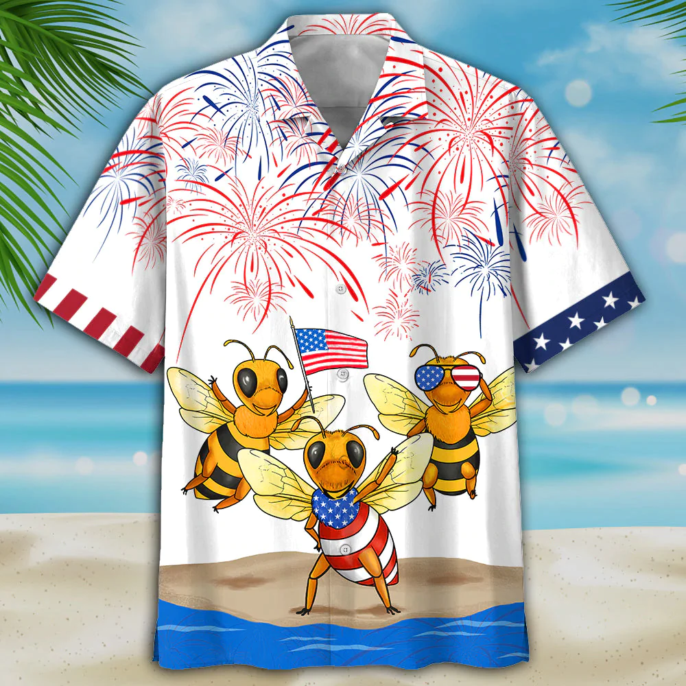 Bee’s 4Th Of July Trendy Hawaiian Shirt- Independence Day Trendy Hawaiian Shirt, Usa Patriotic Trendy Hawaiian Shirt Bee’s 4Th Of July Trendy Hawaiian Shirt- Independence Day Trendy Hawaiian Shirt, Usa Patriotic Trendy Hawaiian Shirt