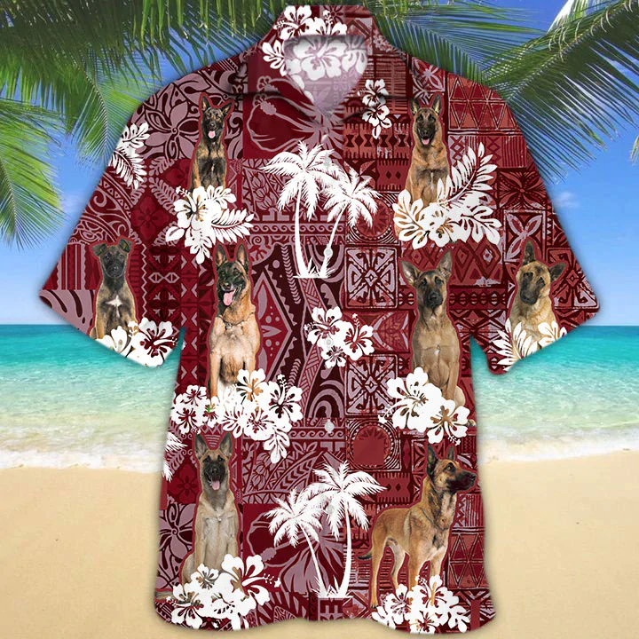 Belgian Malinois Red Trendy Hawaiian Shirt, Trendy Hawaiian Shirt For Men, Women, Aloha Shirt For Summer Belgian Malinois Red Trendy Hawaiian Shirt, Trendy Hawaiian Shirt For Men, Women, Aloha Shirt For Summer