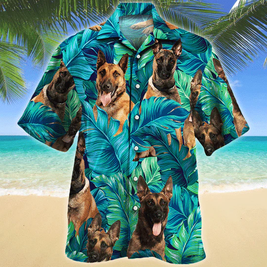 Belgian Shepherd Dog Lovers Hawaiian Style For Summertime All Printed 3D Hawaiian Shirt