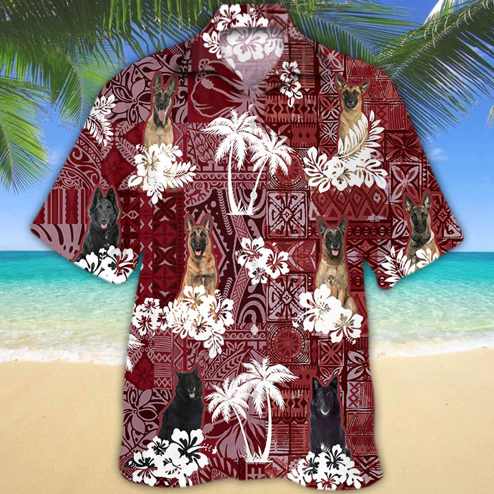 Belgian Shepherd Red Trendy Hawaiian Shirt, Trendy Hawaiian Shirt For Men, Women, Aloha Shirt For Summer Belgian Shepherd Red Trendy Hawaiian Shirt, Trendy Hawaiian Shirt For Men, Women, Aloha Shirt For Summer